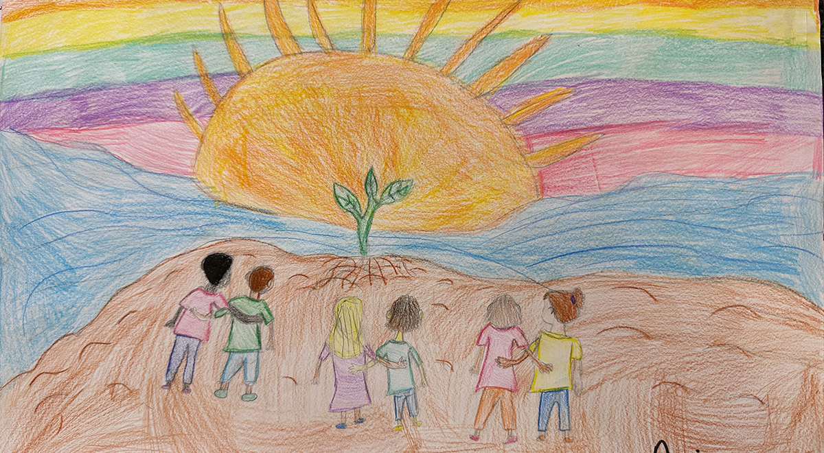 Photo: Third Place Primary Artwork by Arianna from St Mary's Primary Rydalmere